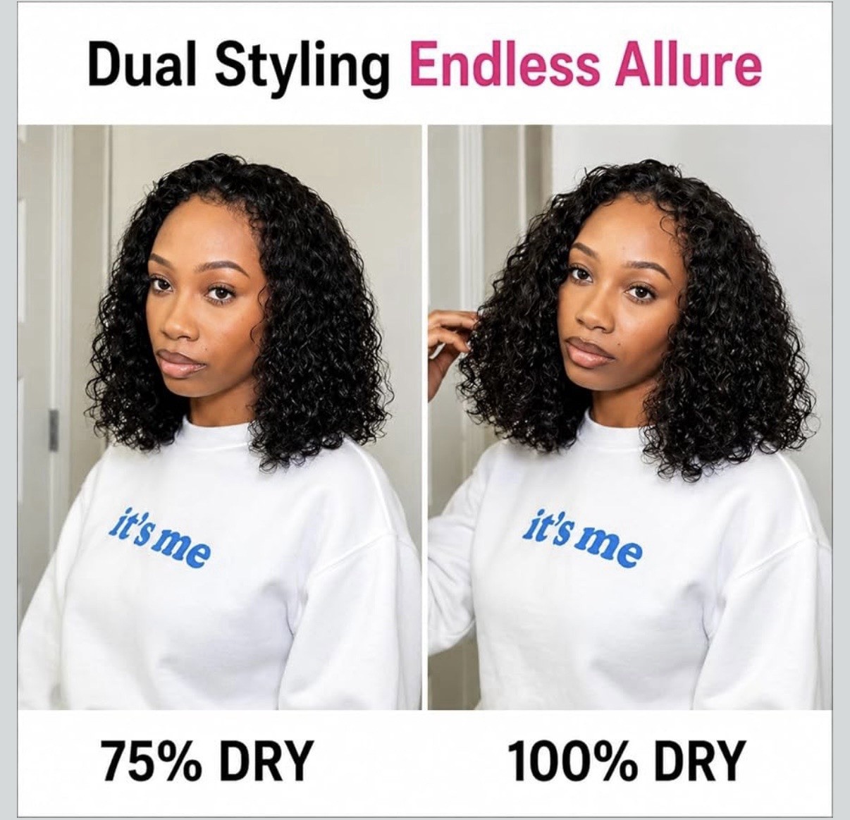 Original Half Wig Human Hair Wig Glueless 16 Inch