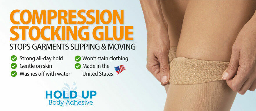 HOLD UP BODY ADHESIVE Panty hose glue socks Butt Glue Roll On It Stays – 2 Ounce