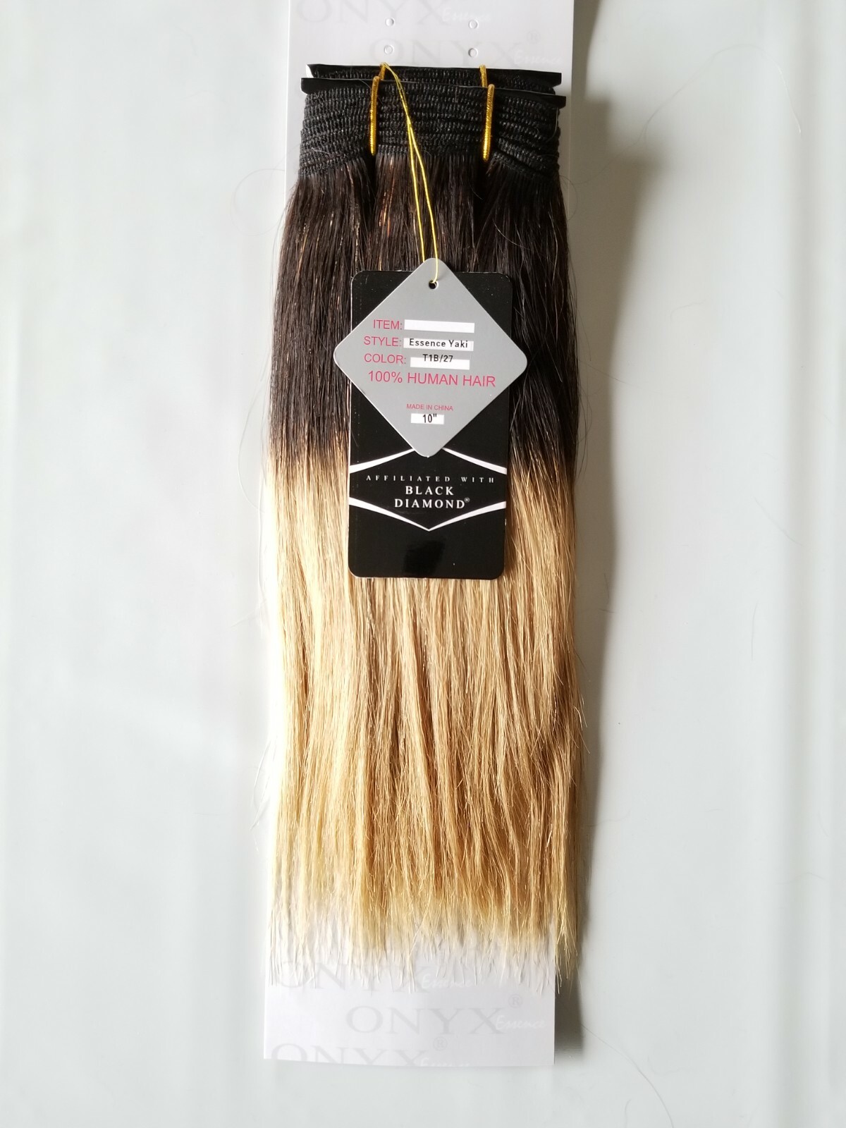 ONYX Black Diamond 100% Human Hair Natural Essence Yaki Weave Extension 10″~18″