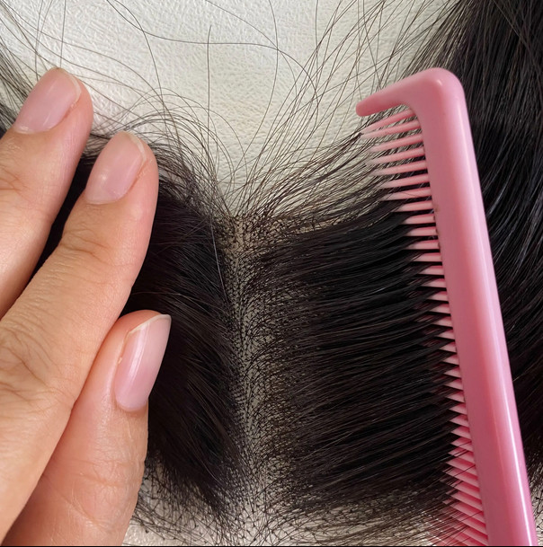 Lace Front Hairline 2“x12″HD Swiss Lace Natural Full Handmade Base Forehead Hair