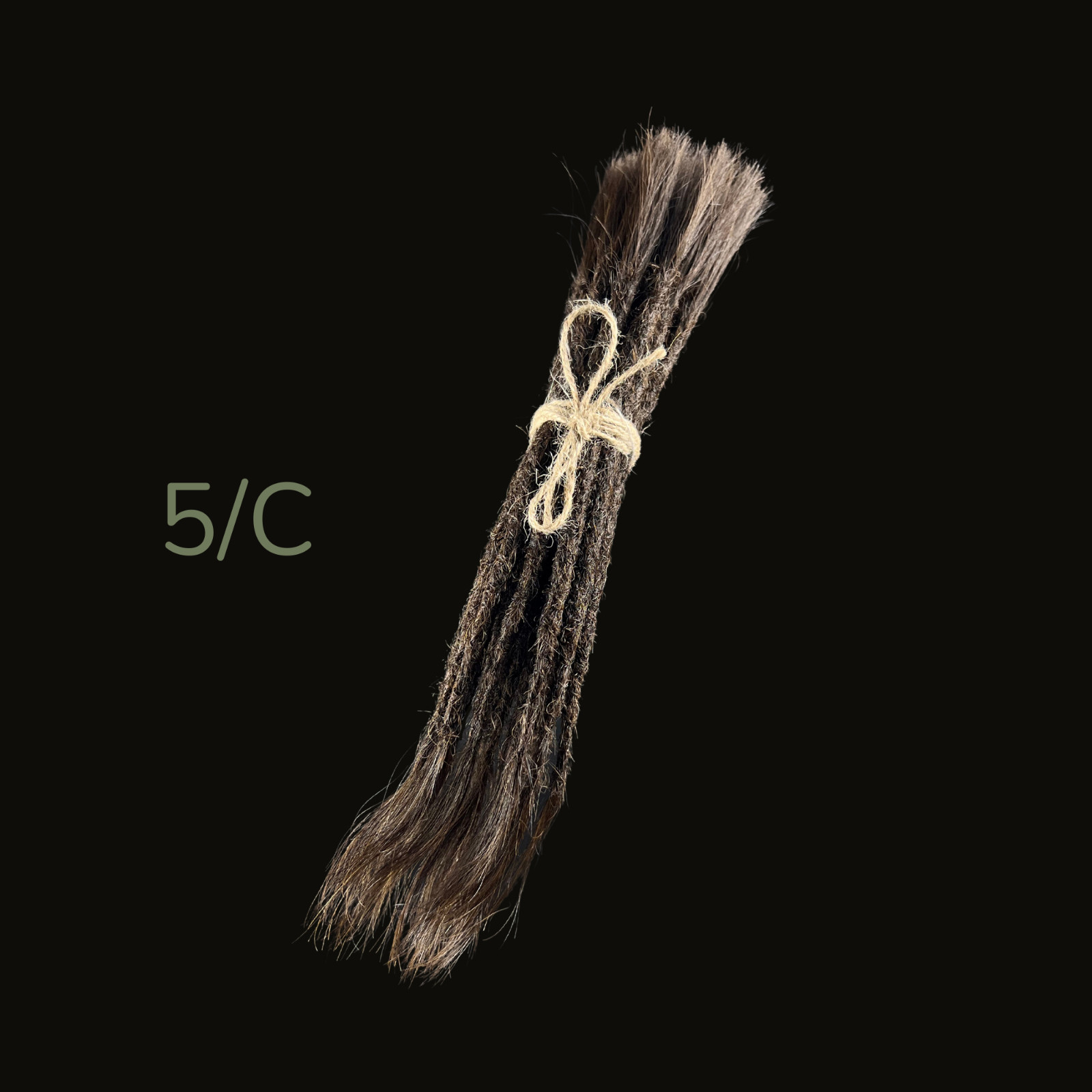 Dark Human Hair Dreadlock Extensions, 10 Pcs Natural Dread, 100% Human Hair
