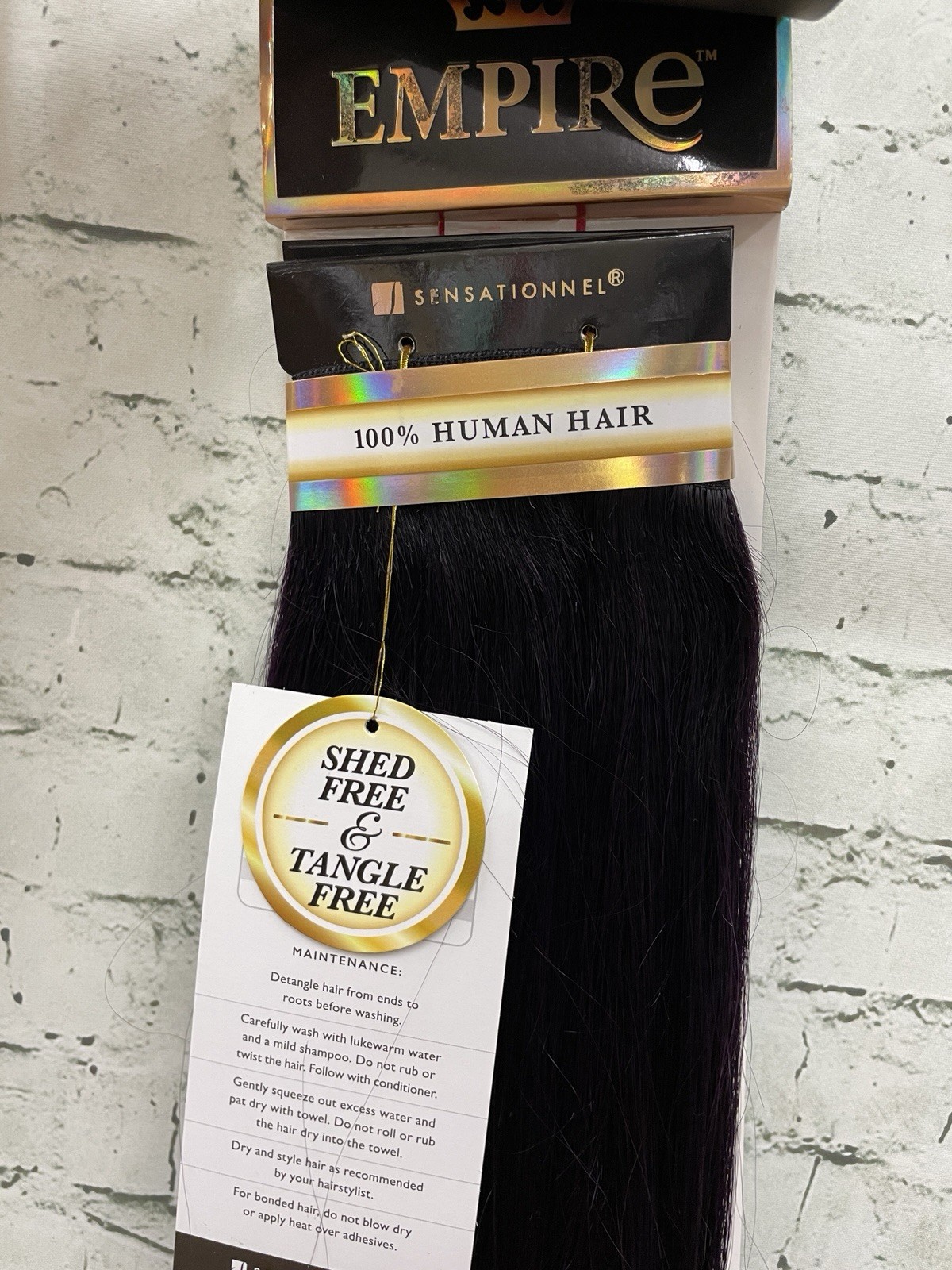 SENSATIONNEL 100% HUMAN HAIR WEAVING – EMPIRE YAKI WVG 14” Dark purple