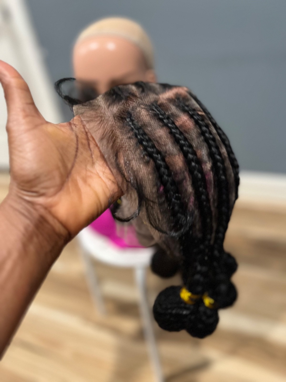 Braided cornrow comfortable wig.Ready to ship .