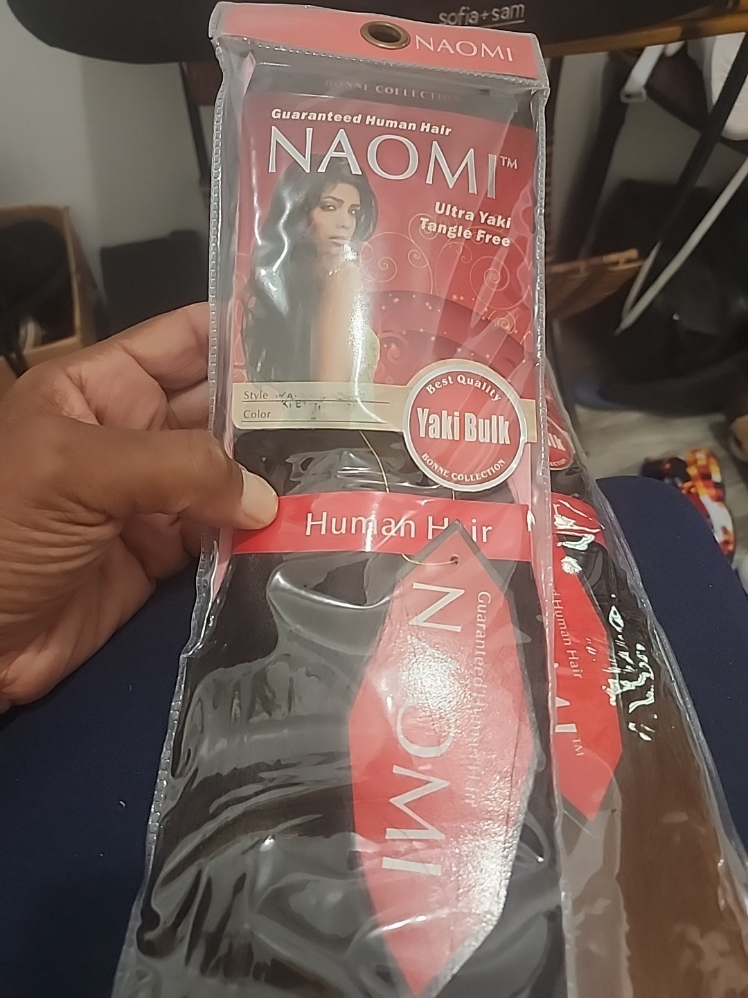 3 Bundle hair extensions – , Human Hair, Naomi UltraYaki, Tangle Free