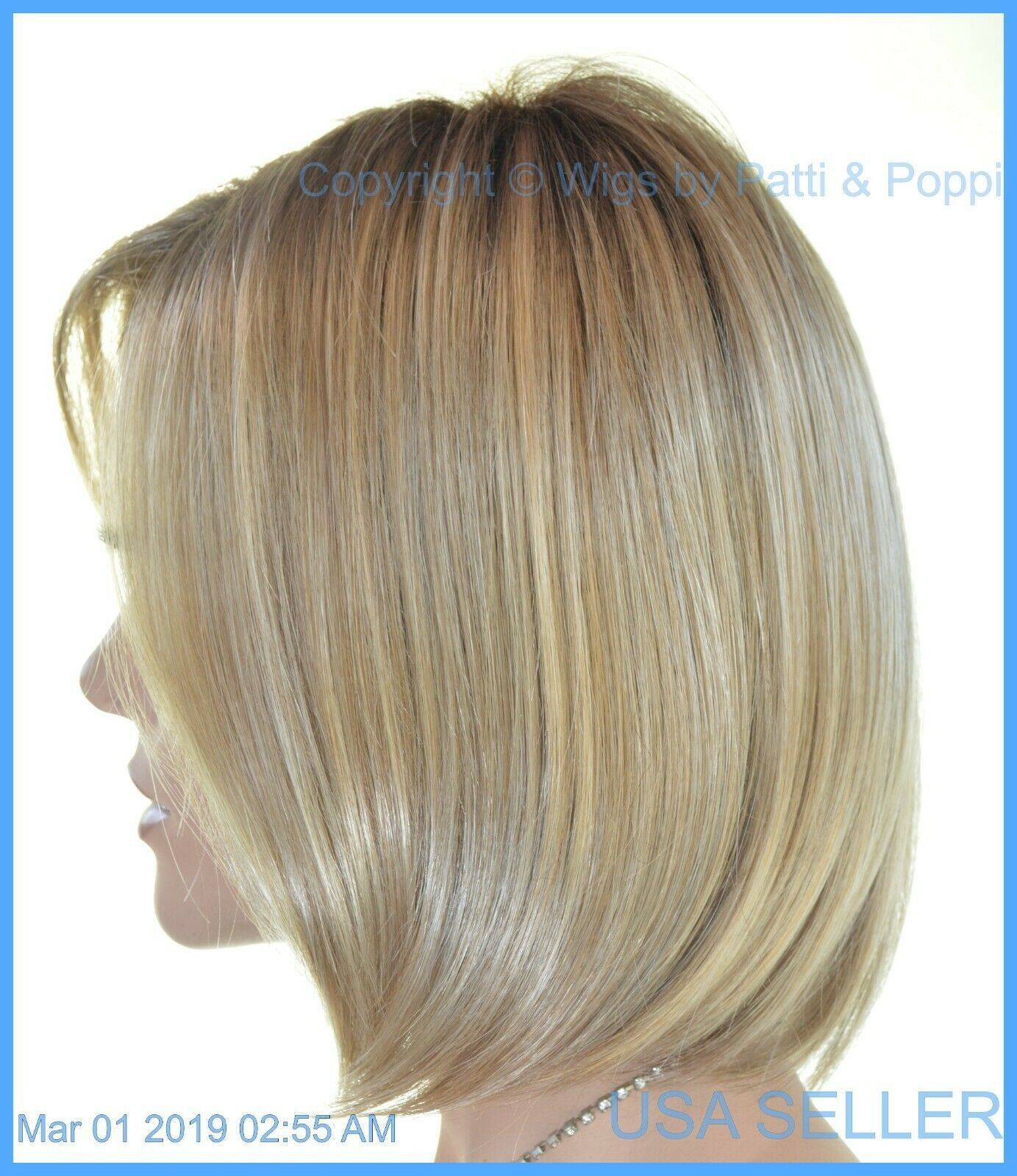 Kristen Renau LACE FRONT WIG “12FS8” HOT SASSY STUNNING ROOTED BLOND BOB