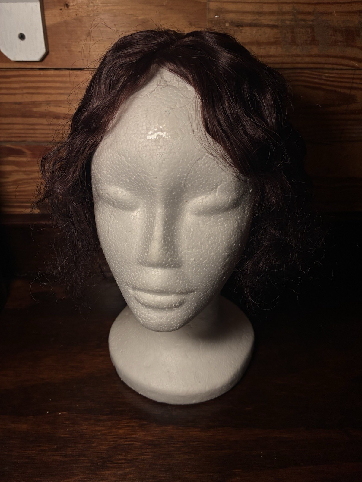 10” Remy Human Hair Topper, Silk Top Clip In, Wavy Dark Brown, No Bangs