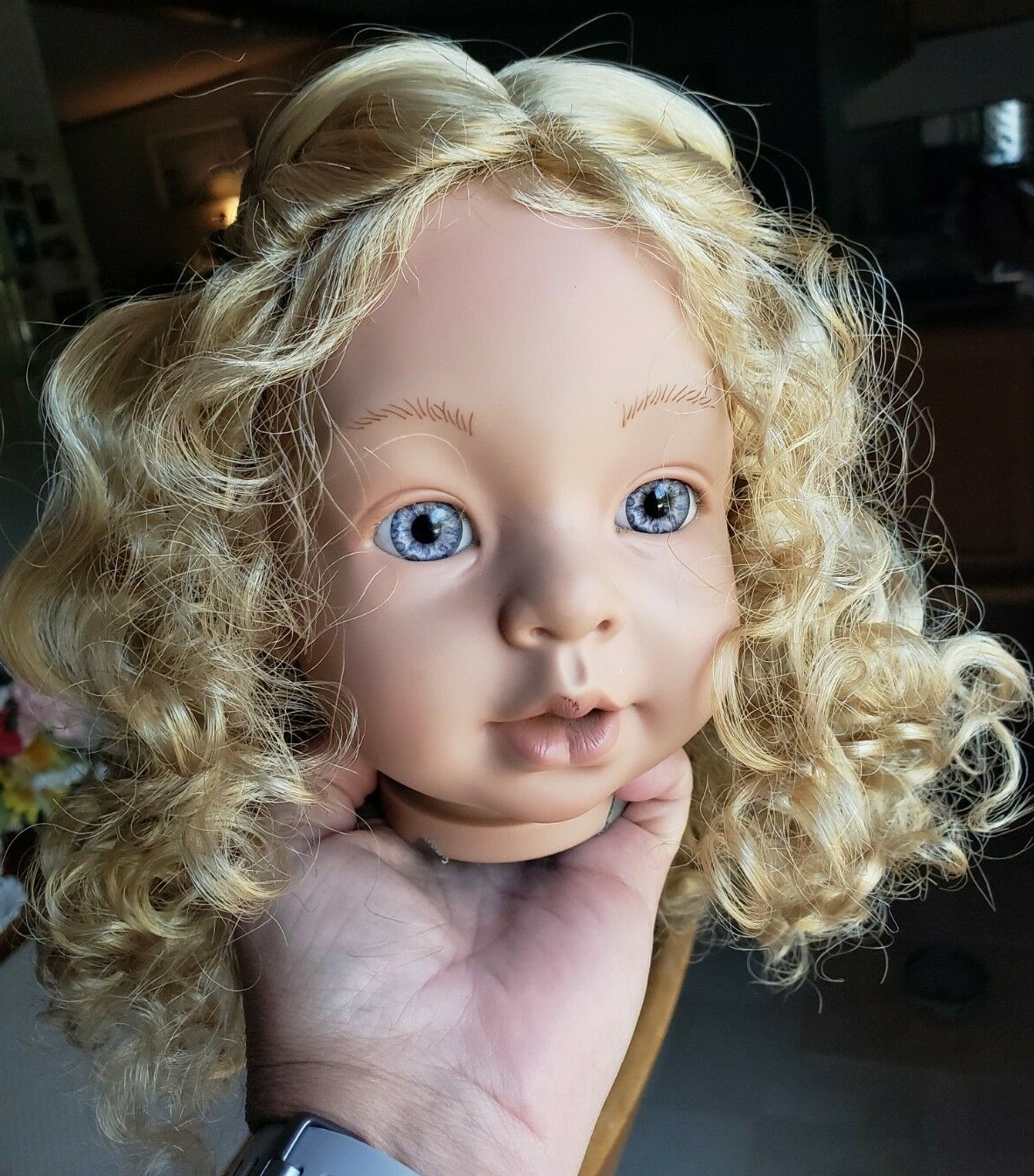 Wig 14/15, Light Blonde, Fluffy curls, Full Cap, NEW by Expressions #1