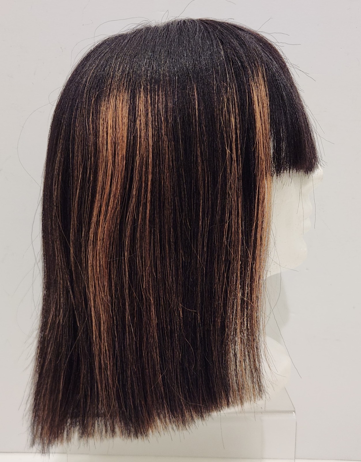 Luvme Hair Wig Black With Streaks Bangs