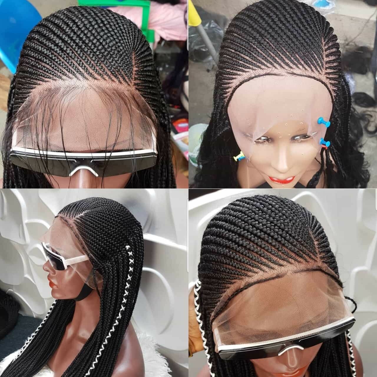 Braided Wig: beautiful cornrow wig.Handmade braided wig. pre-order 2-3WEEKS