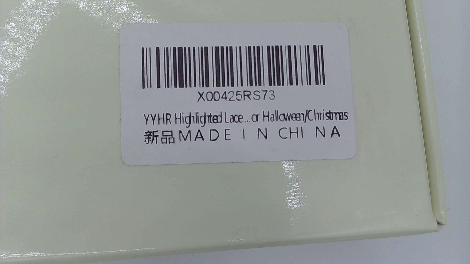 21.65in Beige YVHR High Temperature Fiber Hair Wigs With Bangs 100% Density