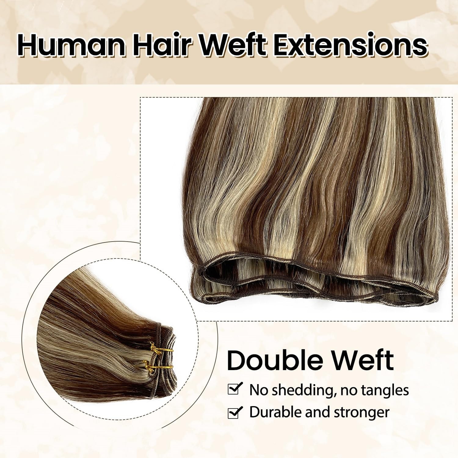 Machine Weft Hair Extensions Remy Human Hair Weave Natural Straight Long Lasting