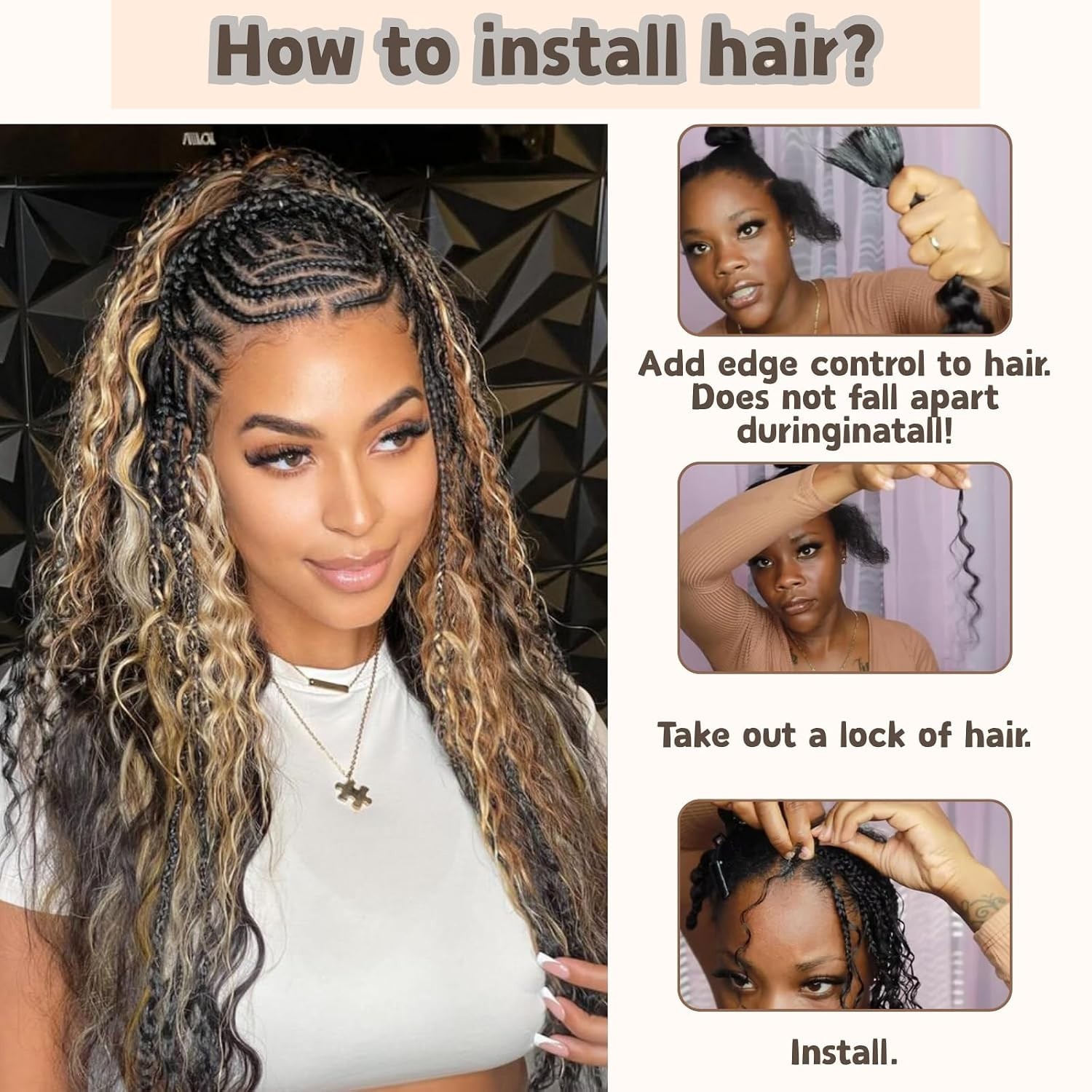 Deep Wave Bulk Hair for Braiding – 18 Inch – 2 Bundles – 150g – Purple – Weave