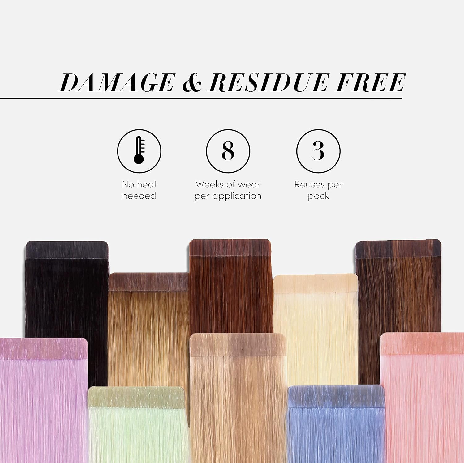 The Hair Shop Smart Tabs Tape-In Hair Extension Tape – Professional Strong No-Re