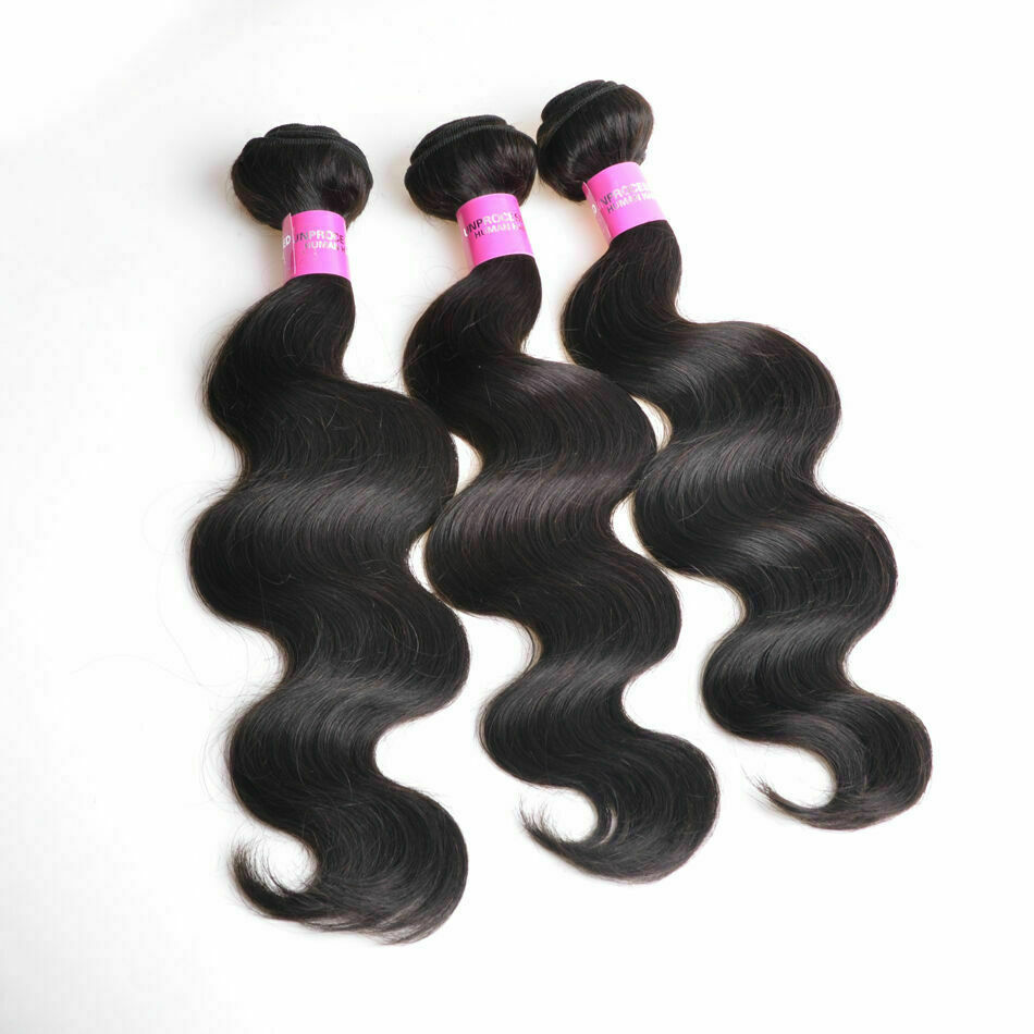 1/2/3/4/5BUNDLE BRAZILIAN VIRGIN HUMAN HAIR NATURAL COLOUR BODYWAVE 12A FASTSHIP