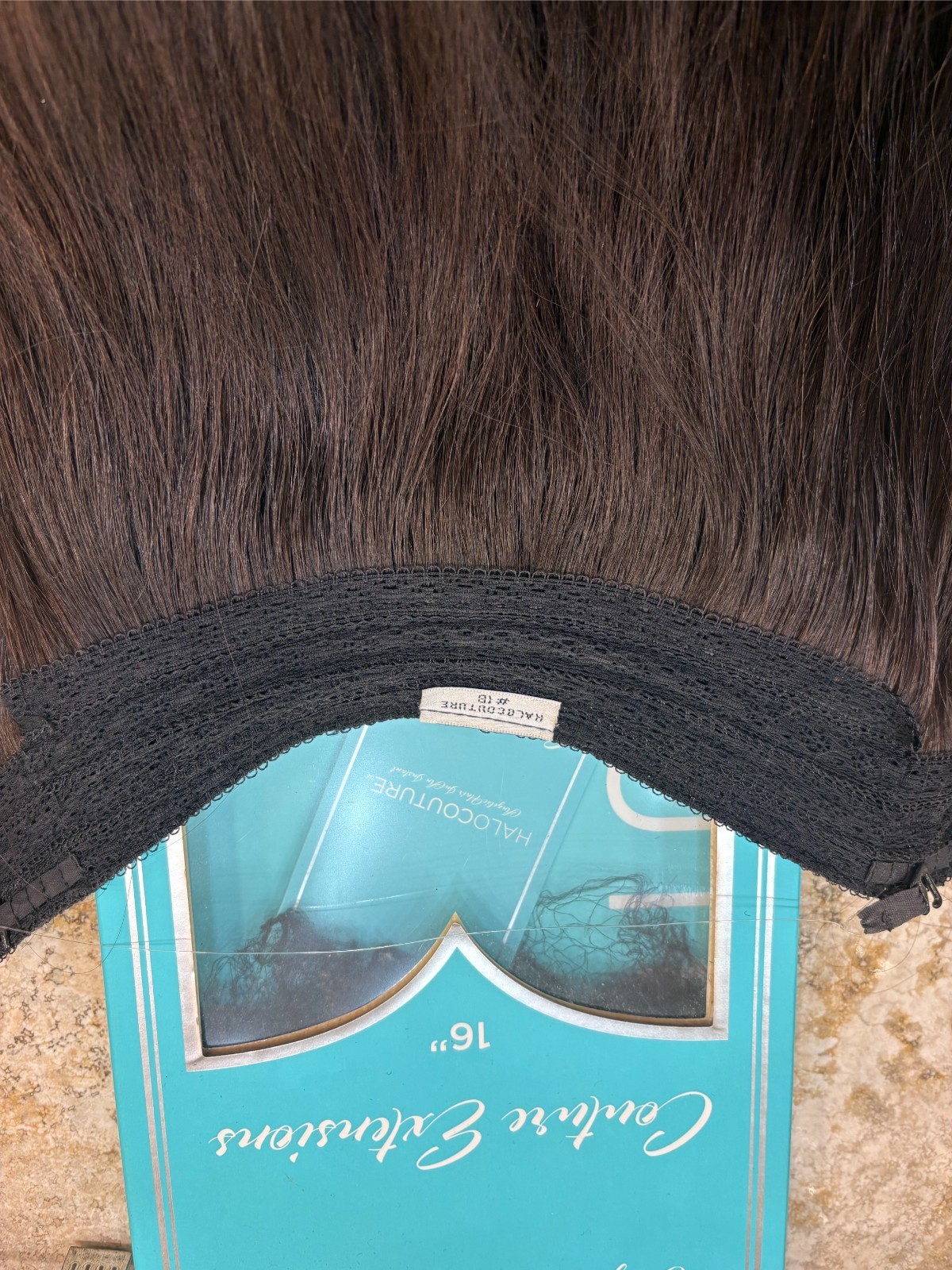 Halo Couture 16″ ORIGINAL FALL® HAIR TOPPER COLOR 1B REMY HAIR