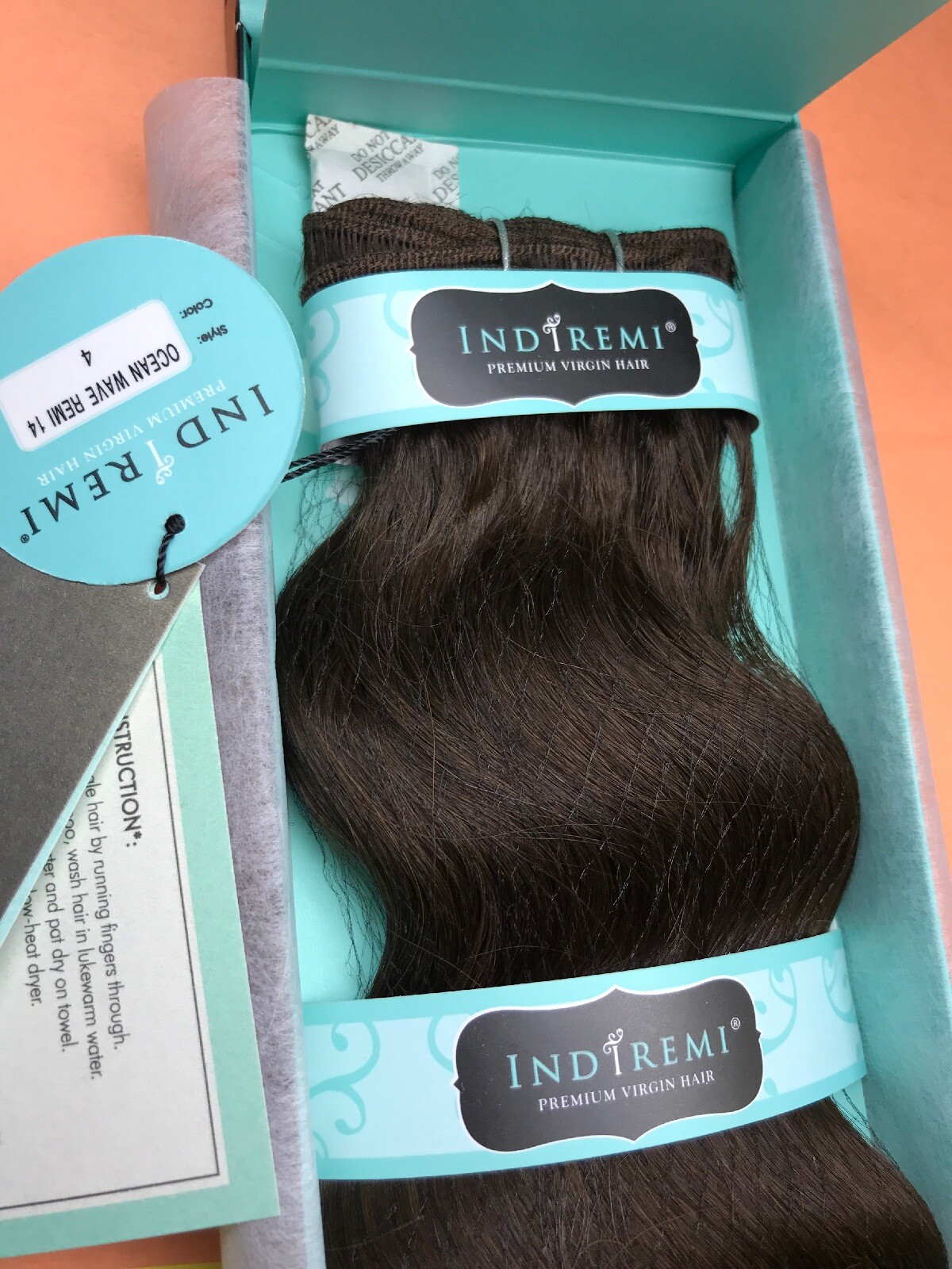 IndiRemi® Virgin Remi Hair Weave_OCEAN_WAVE_WEAVING_14”_#4
