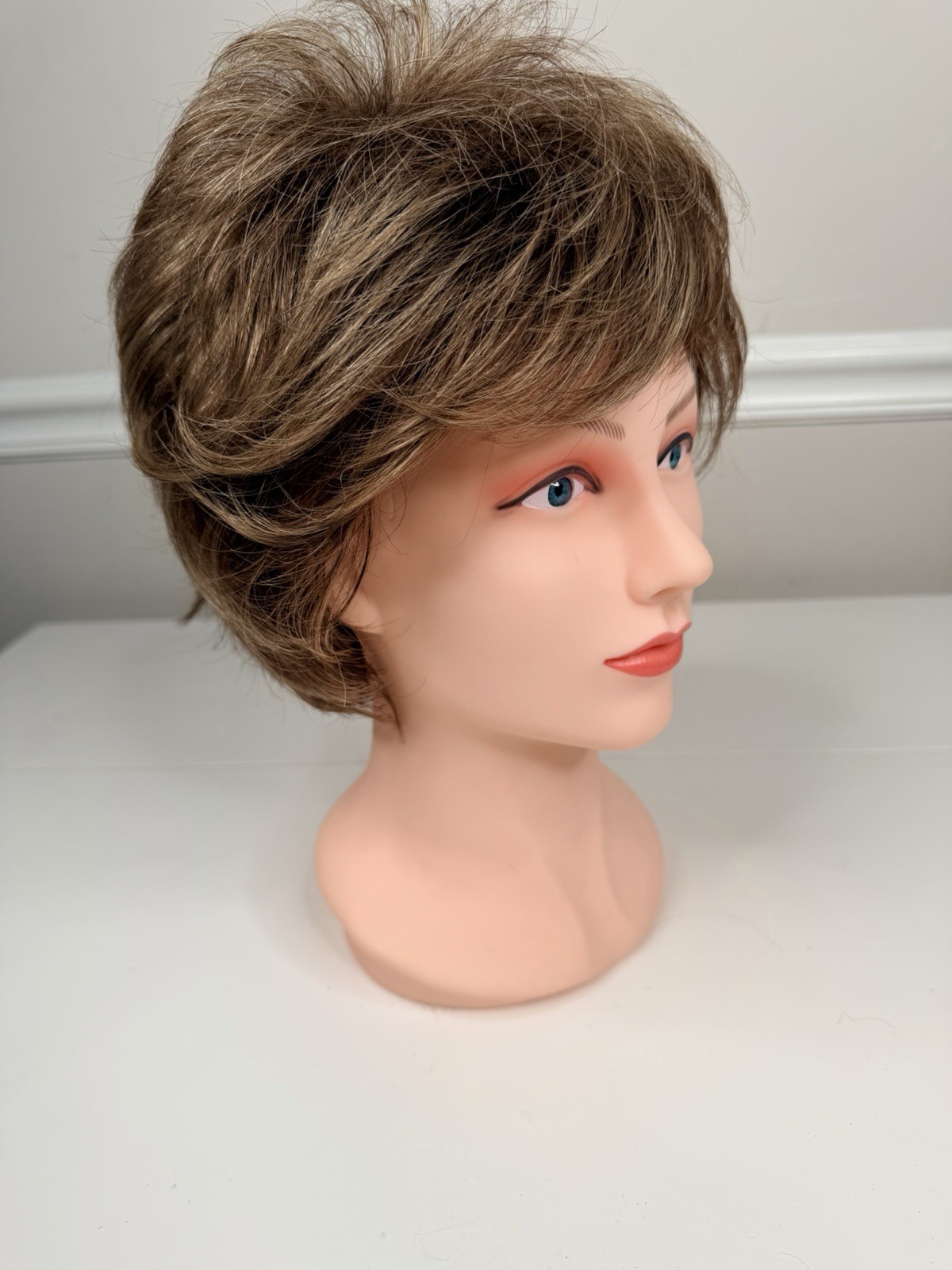 Gabor short cut Wig Average Cap brown highlights layered Women’s 48539 Flexlite