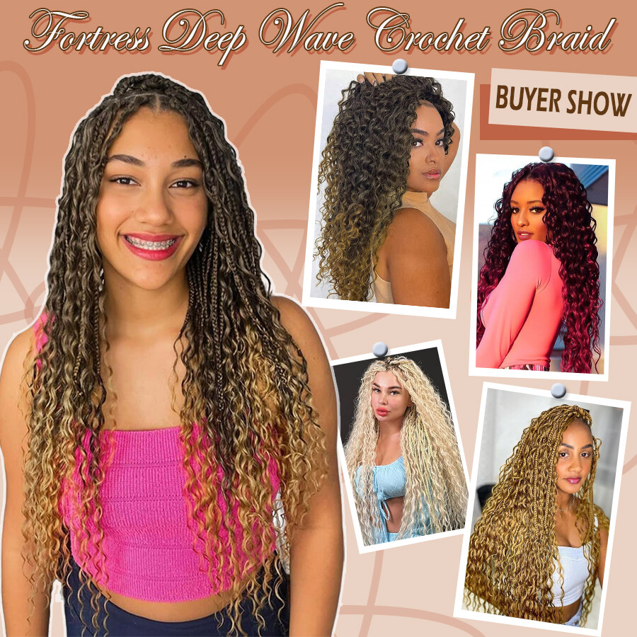 Deep Wave Bulk Braid 8/14/28″ Locs Boho Weave Braiding Curly Braids Extensions