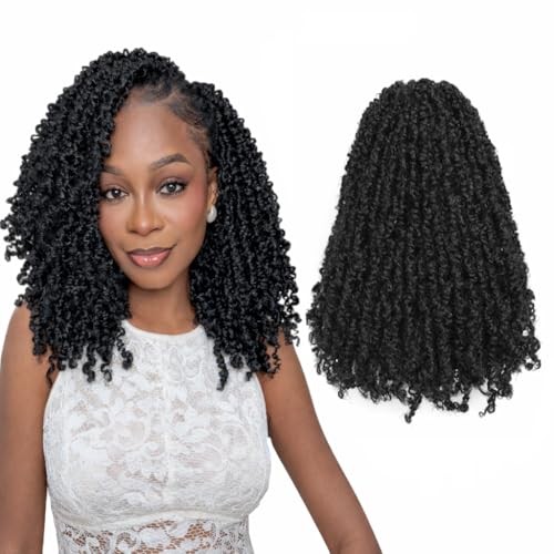 Yanky Twist Crochet Hair – 8 Inch-10 Inch-12 Inch 1B#-Natural Black