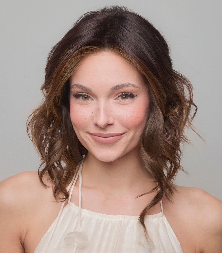 MEDIUM WAVY TOPPER MONO by AMORE, ANY COLOR! Mono Top + Lace Frt, Mid-Length NEW