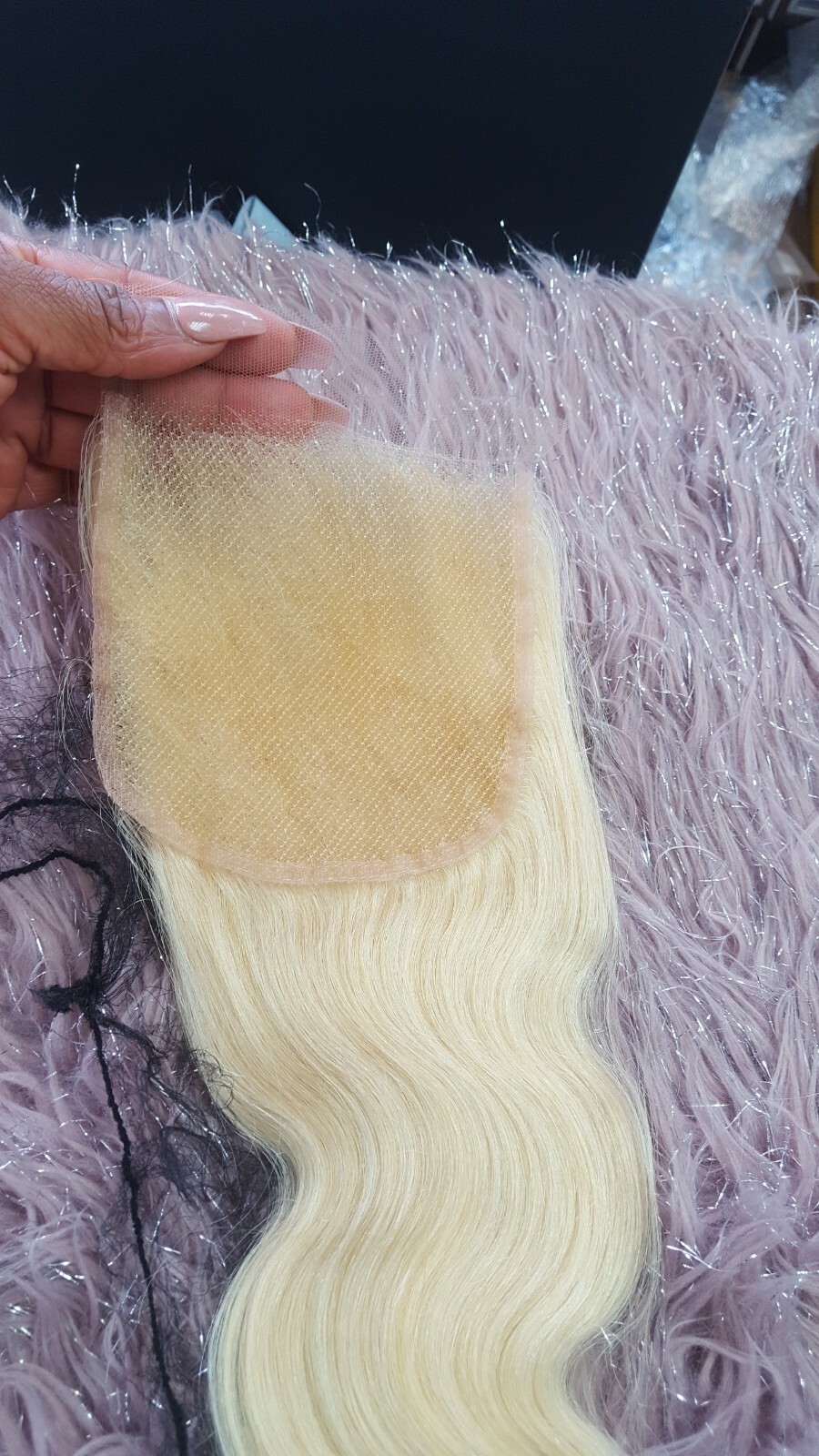 22INCH 5X5 HD WIDER BLONDE 613# LACE CLOSURE 100% BRAZILIAN HUMAN HAIR BODY WAVE