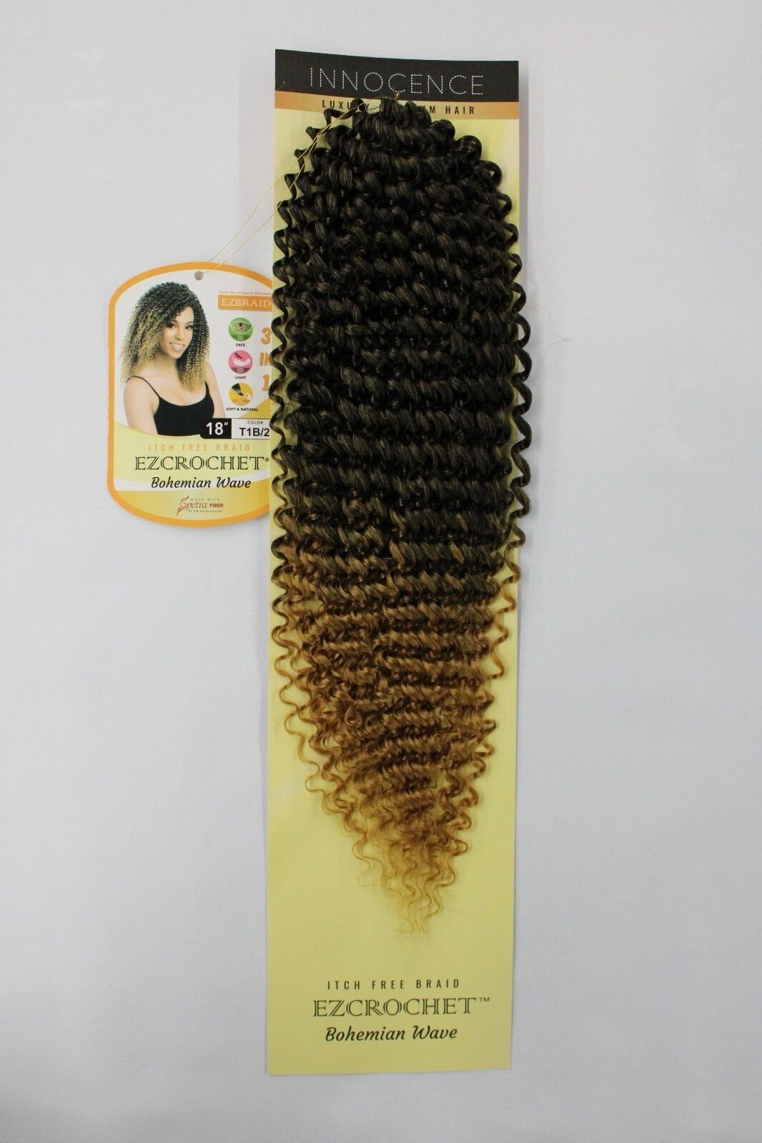 I&I Hair Innocence EZCROCHET Bohemian Wave Crochet Braiding Hair Spectra 18″