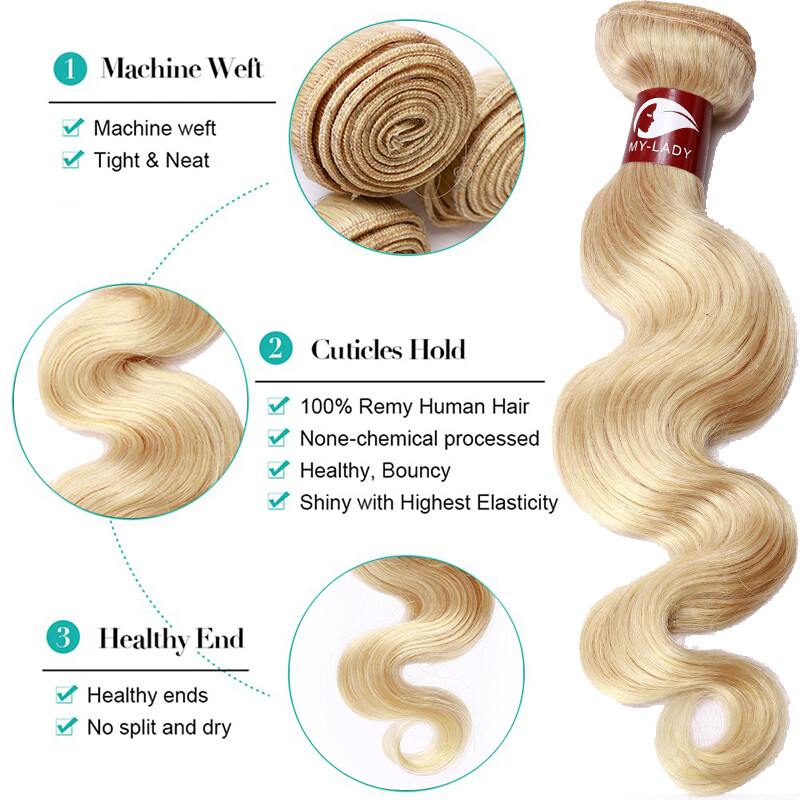 300G Brazilian Virgin 100% Remy Human Hair Body Wave Weave Extensions THICK