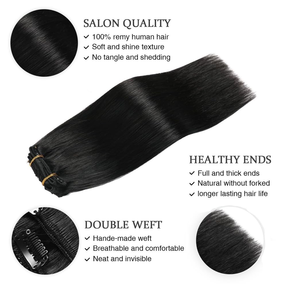Invisible Wire Hair Extensions with Transparent Wire Adjustable Size 4 Secure Cl