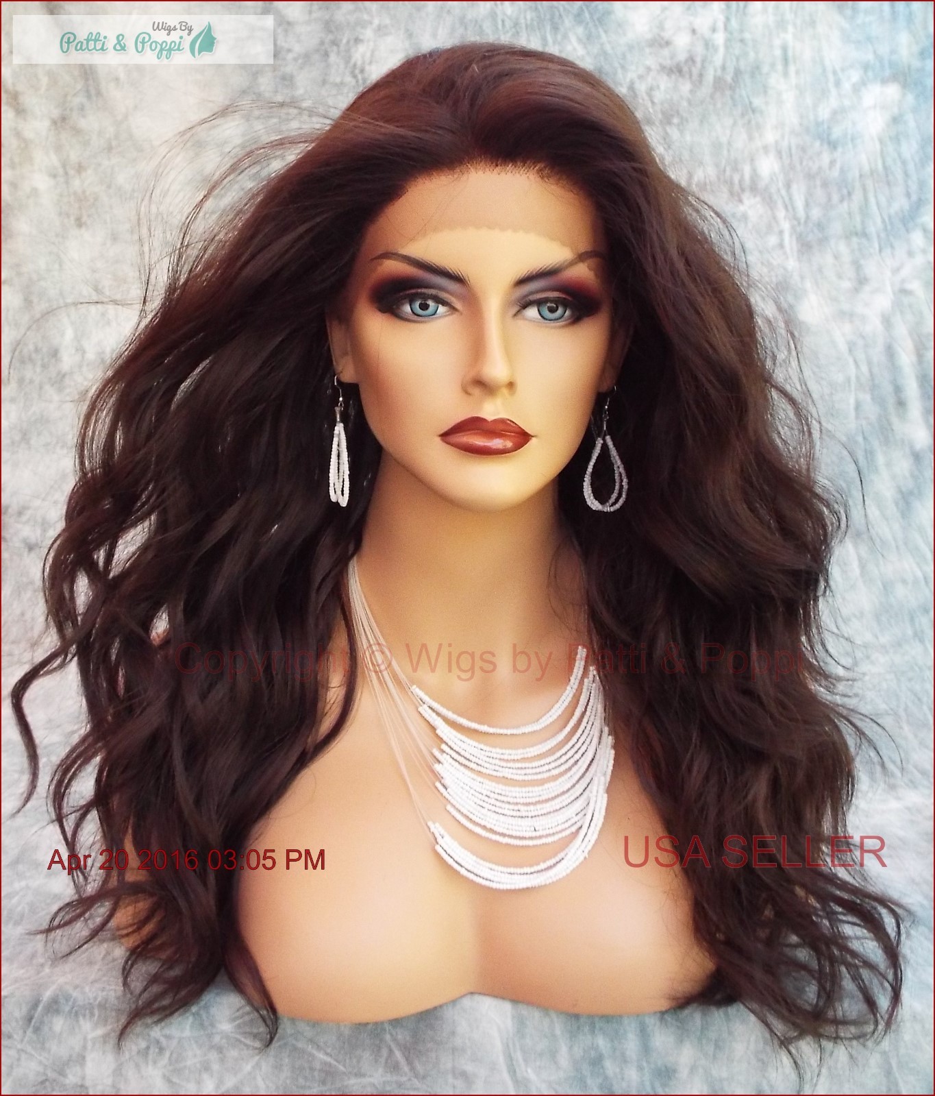 LACE FRONT HAND TIED HEAT FRIENDLY EXQUISITE SENSUAL CLR #4 WIG USA SELLER *482