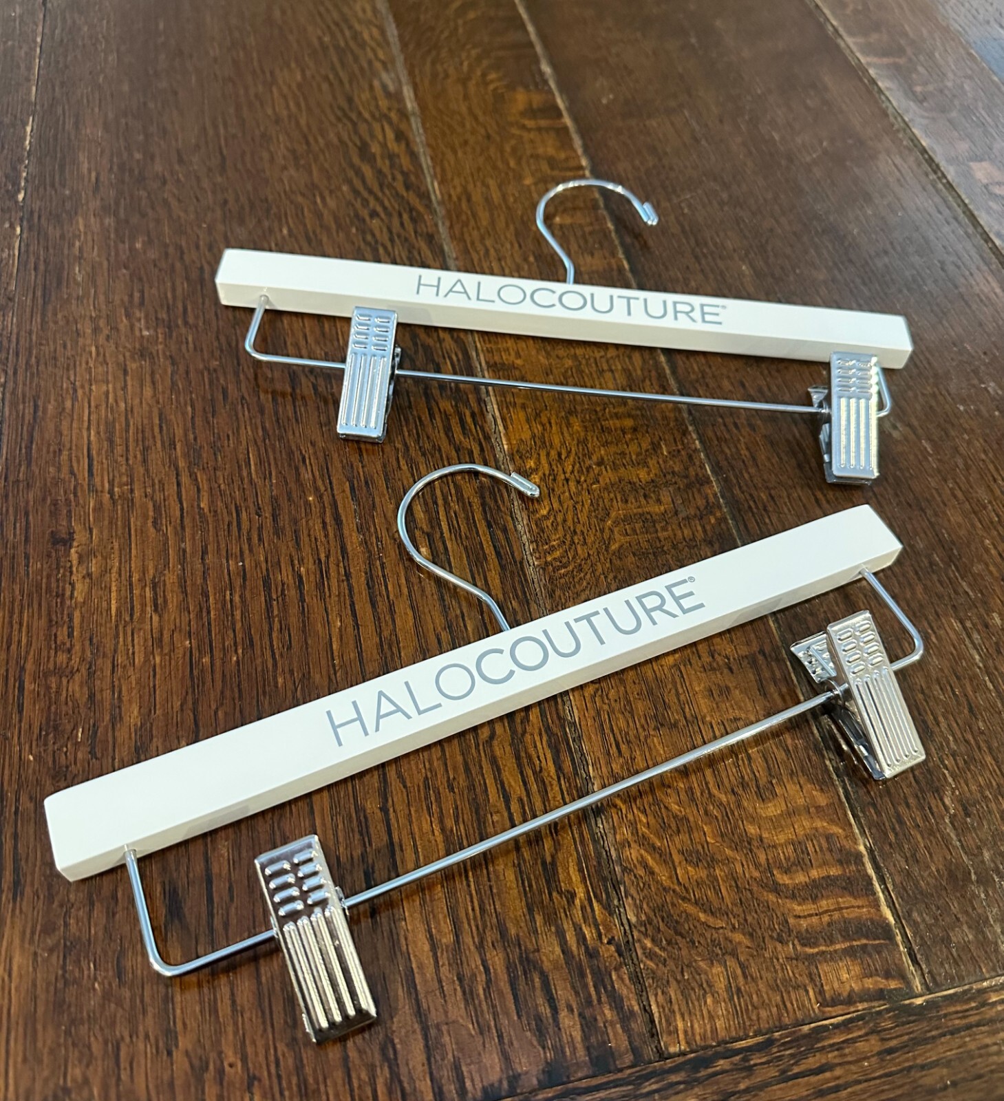 Halo Couture Extensions Hanger (Pack of 10, 20, 50, or 100 Wooden Hangers)