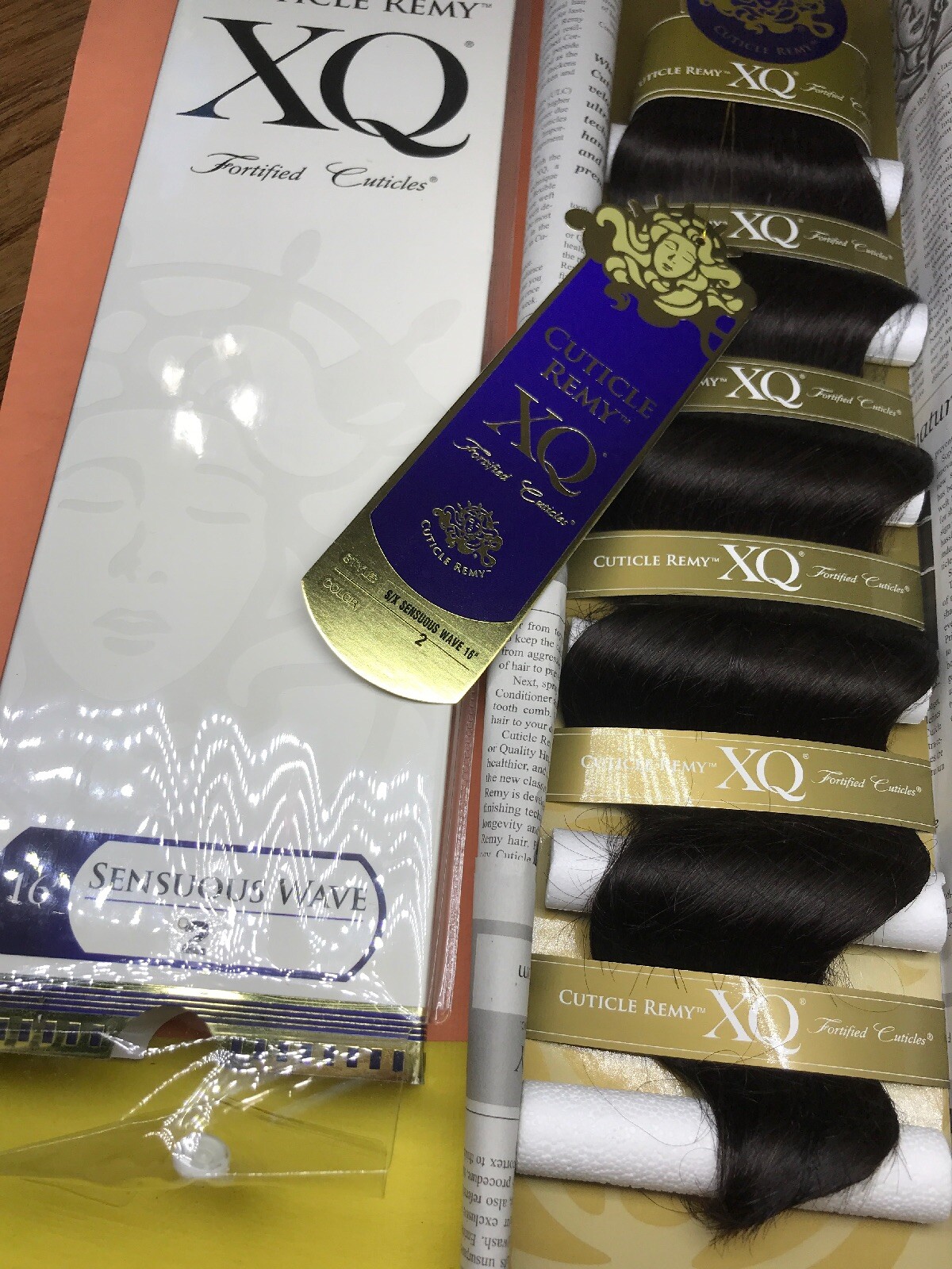 XQ CUTICLE REMY_YAKY 100% HUMAN HAIR WEAVE_Sensuous_Wave_16″_#2
