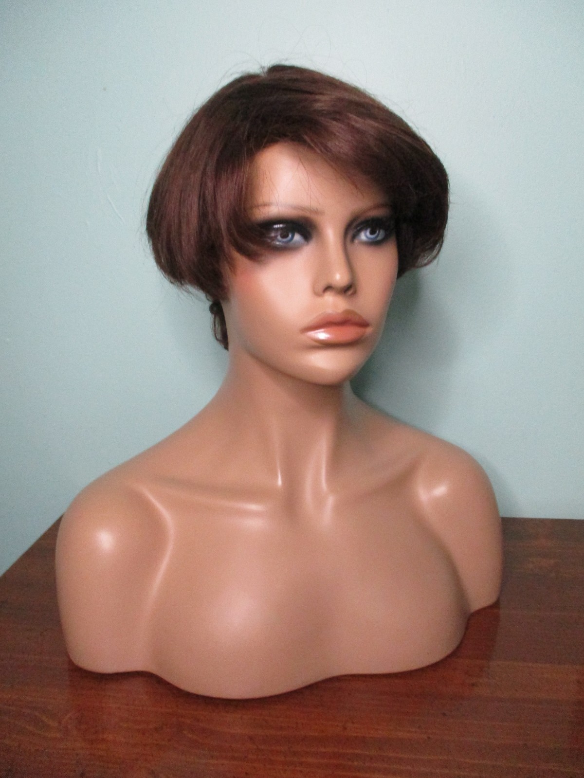 4″ – 6″ dark brown retro 90s mushroom BOB style WIG by NEW BORN FREE