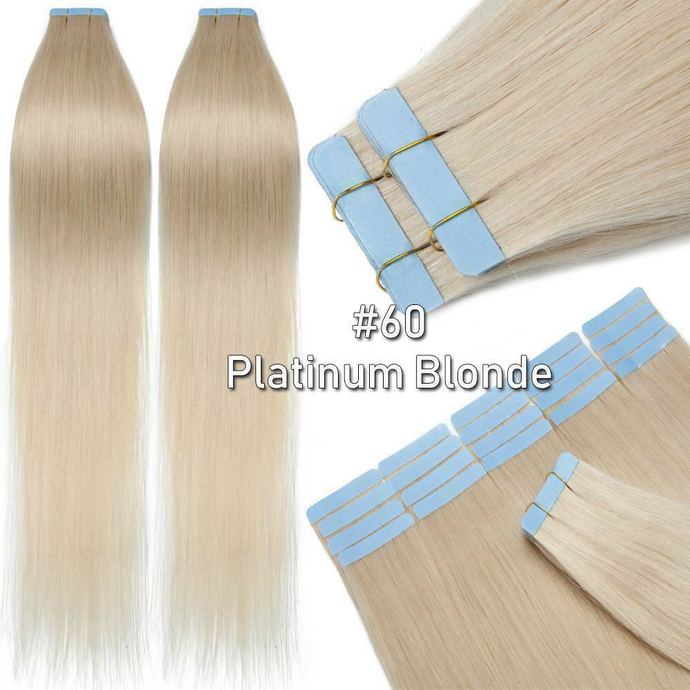 Seamless Skin Weft Tape in Remy 100% Human Hair Extensions Balayage Ombre Blonde