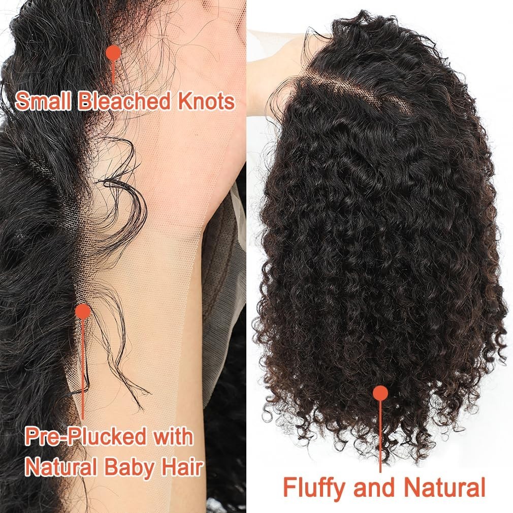 Bob Wig Human Hair Curly Glueless 13×4 Lace Front Wigs Pre Plucked for Women