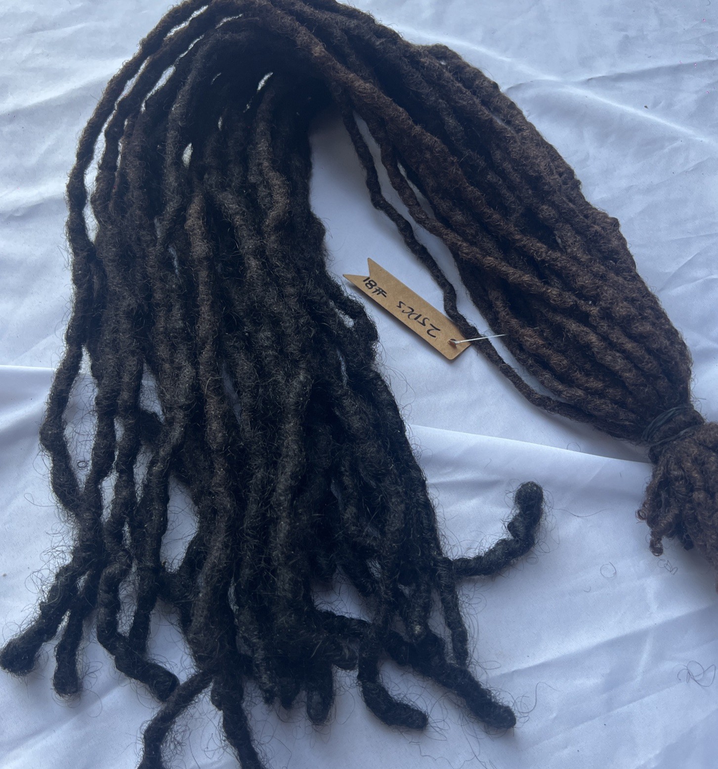 100 % Real Human Hair Dreadlocks 25pcs. 27” Long Color natural Black & brown