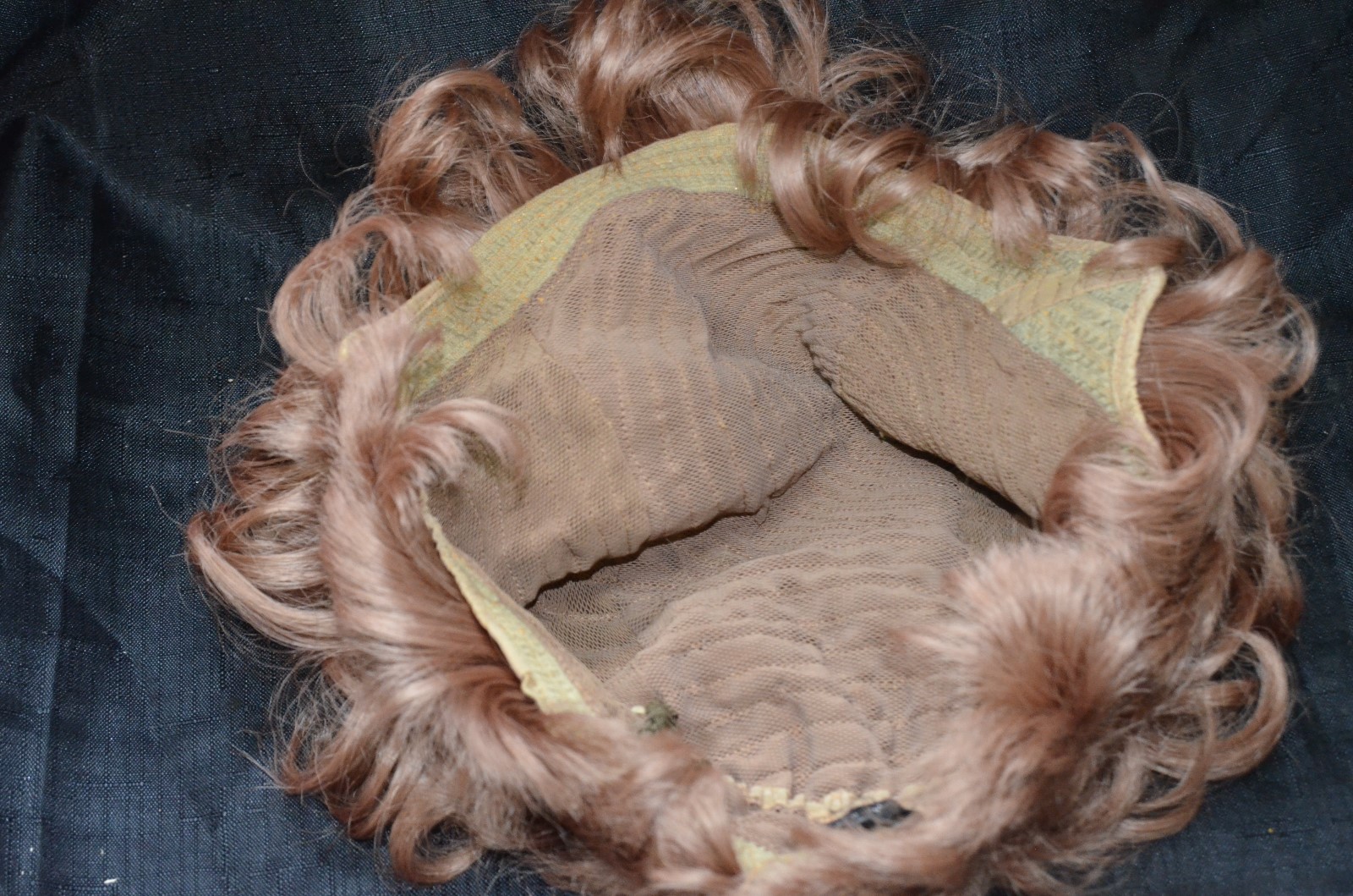 Vintage KaneKalon Wig Strawberry Blonde Short Curly Hair Hong Kong Antique Hair