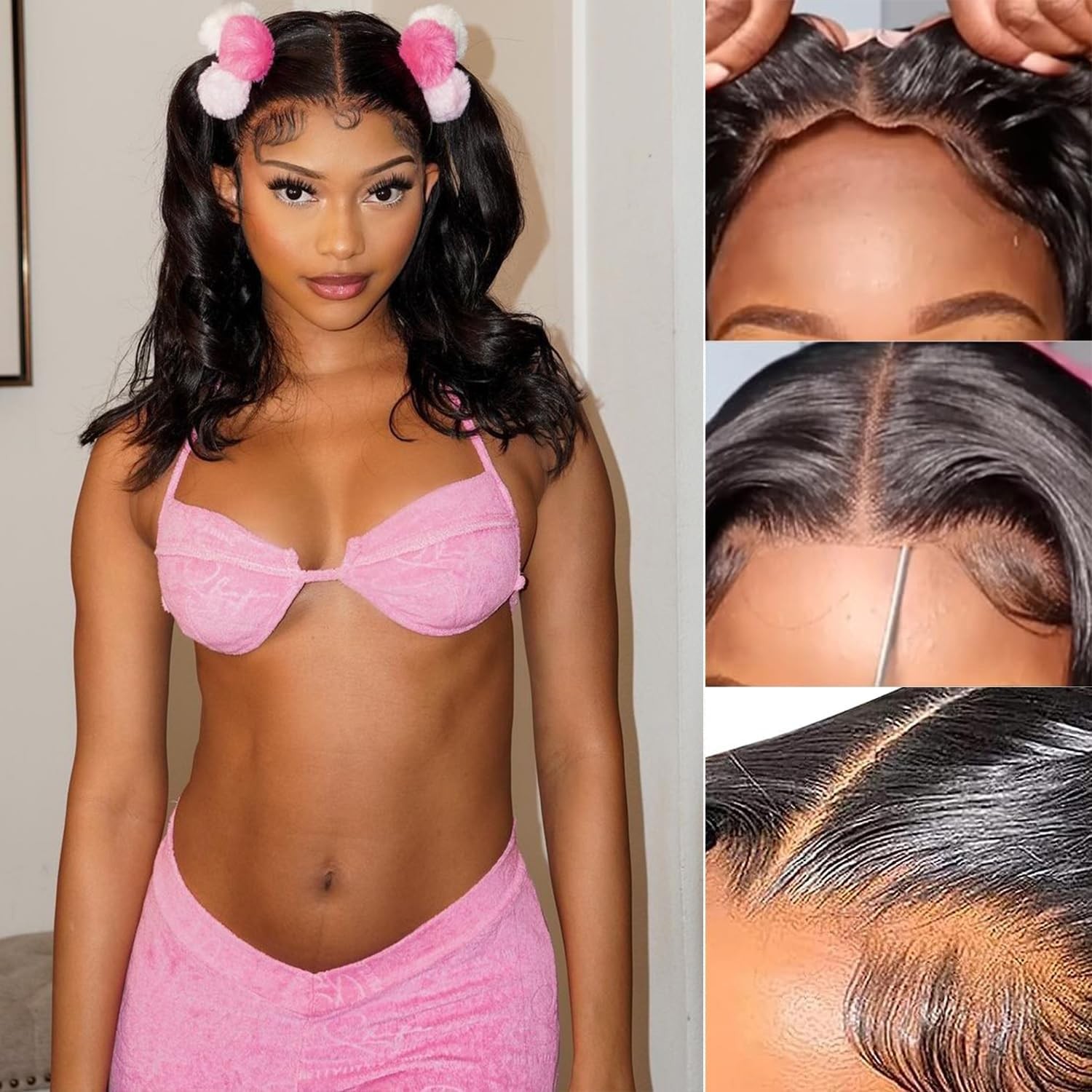 Gabrielle 16 Inch Wear And Go Body Wave Glueless Wigs Human Hair 6X4 Hd Lace