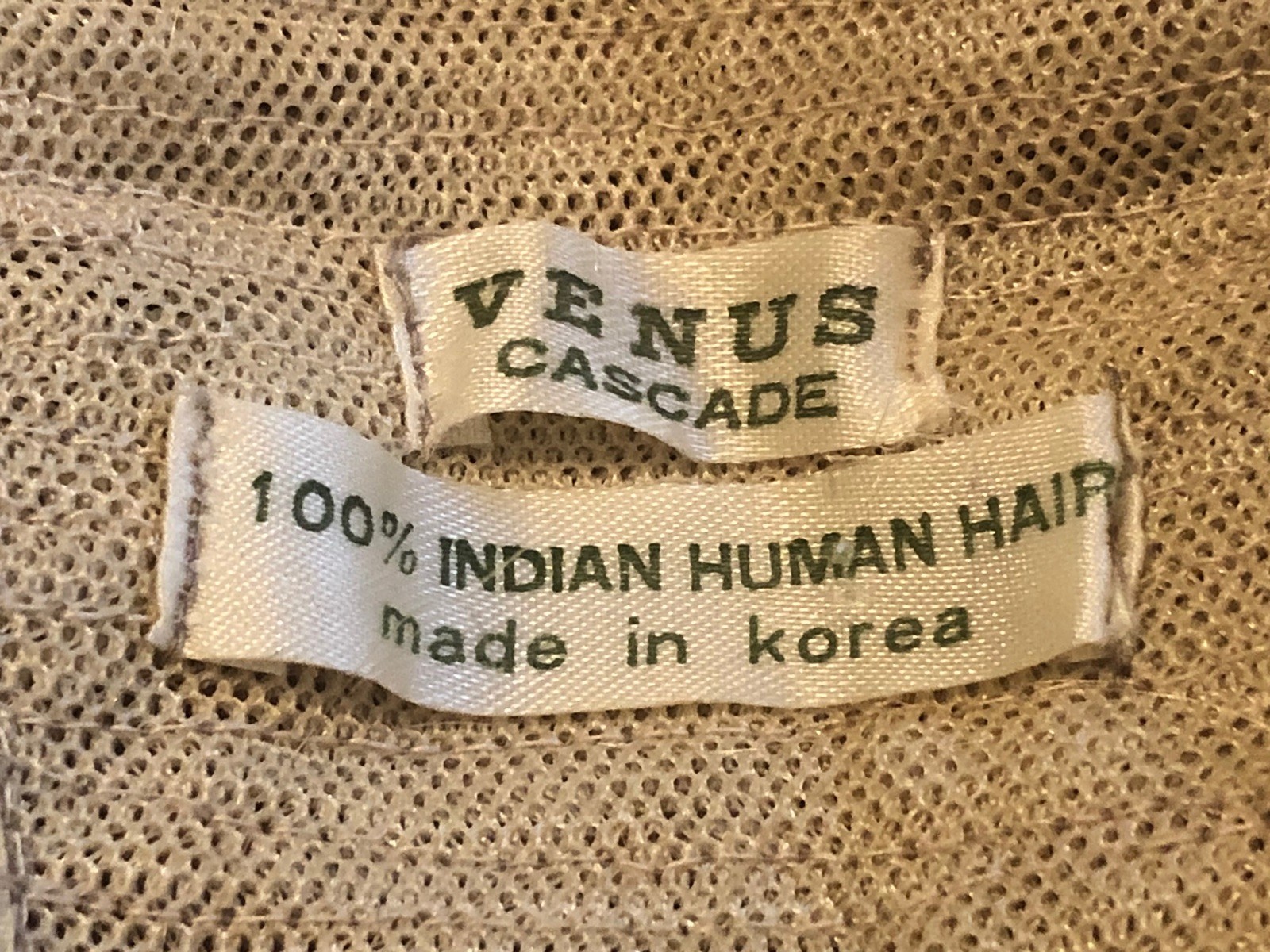 Venus Cascade 100% Indian Human Wig Hair Piece Vintage