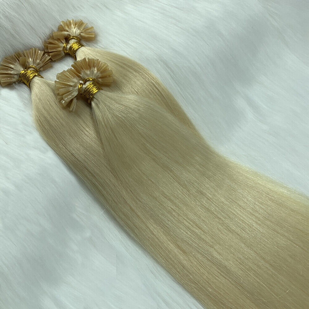 Pre Bonded Fusion U Tip Human Hair Extensions Keratin Nail Tip Remy Hair 100S