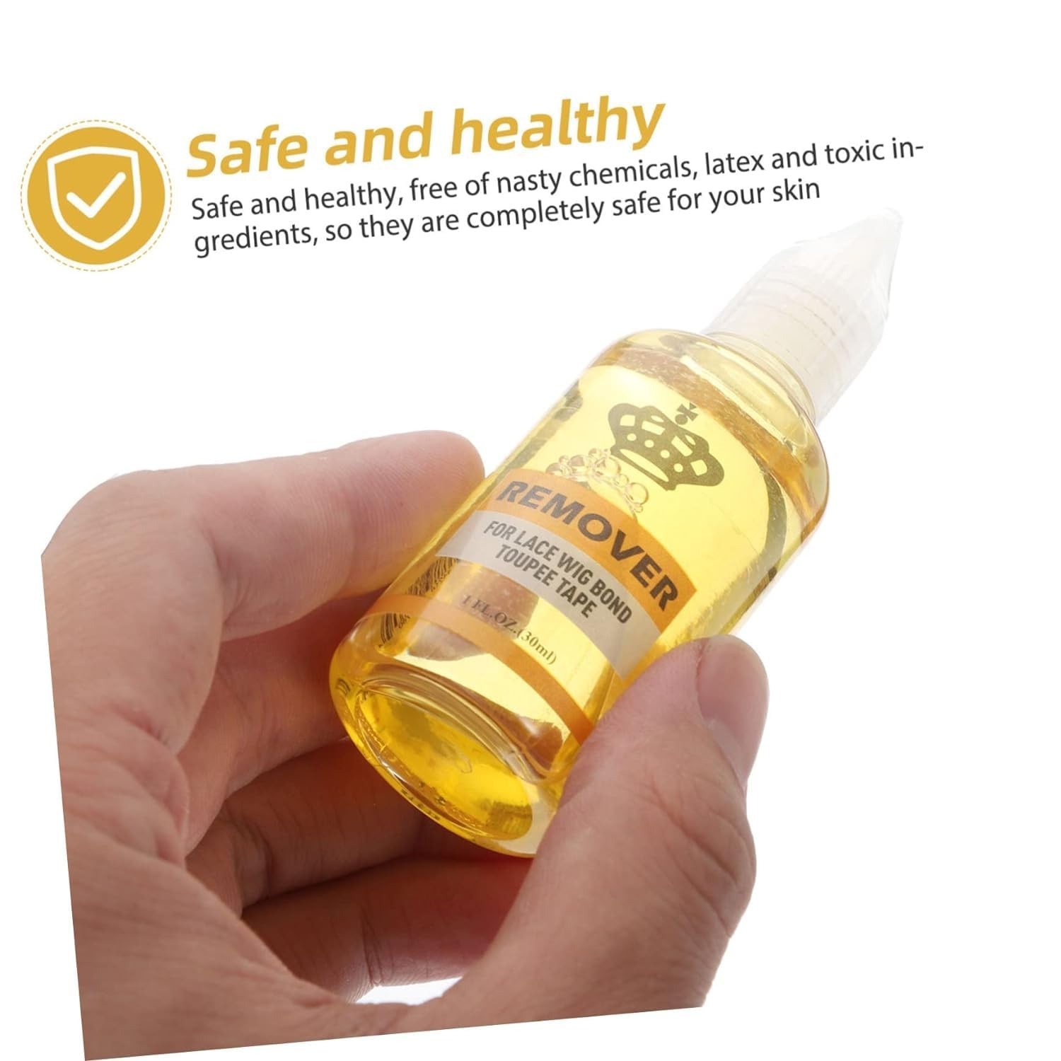 Gentle Hair Extension Remover – Non-Irritating Adhesive Solution in 1oz Bottle