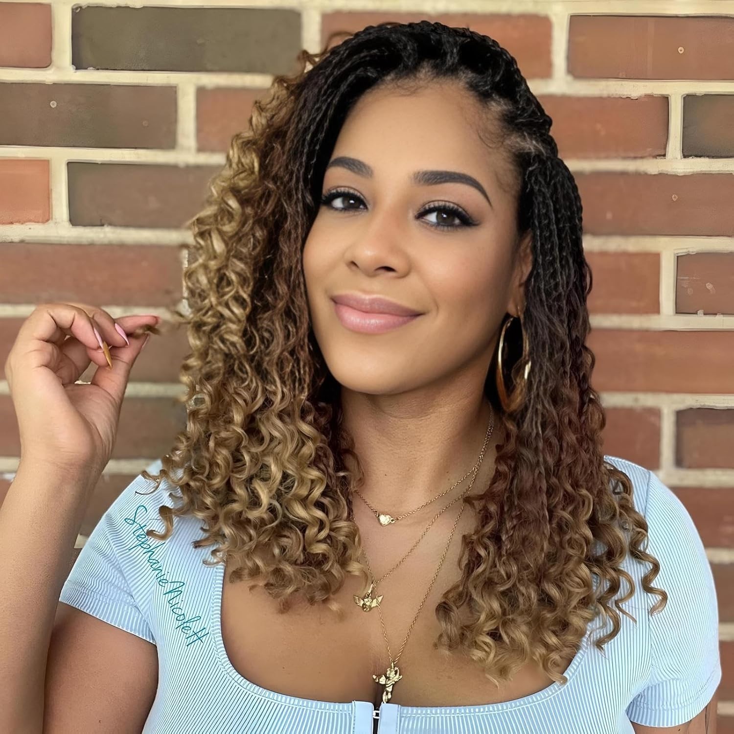 Goddess Box Braids Crochet Hair Set – 14 Inch Curly Ends