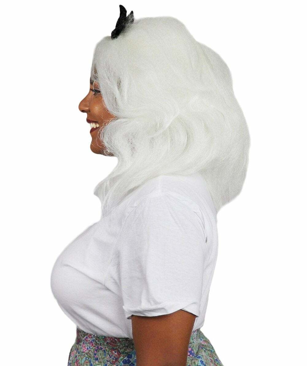 Womens Clown Wig with Bow, Jumbo Super Size Wig, Premium Breathable Capless Cap