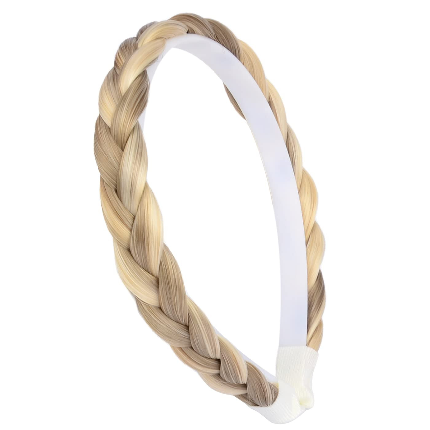 Width 0.6 Inches Narrow Synthetic Hair Plaited Headband Braid with Teeth Hair Ba