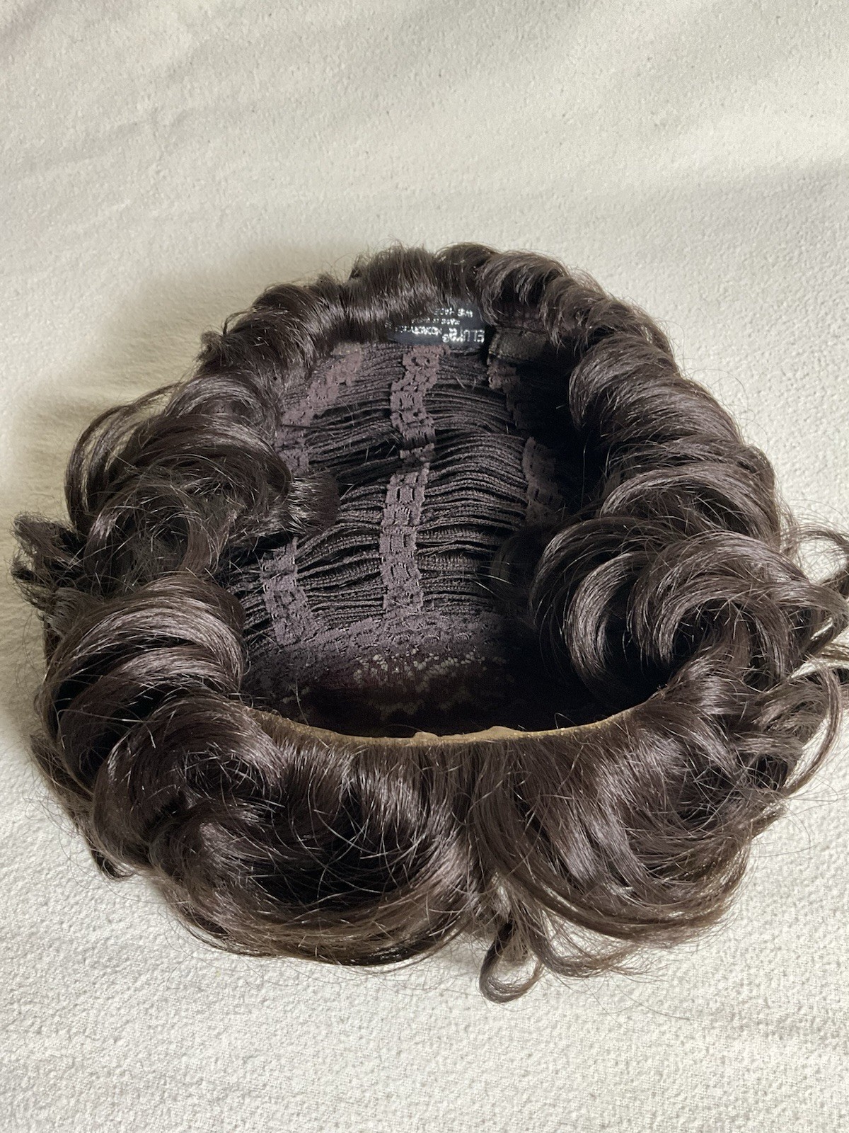 Vintage Elura Dark Brown Wig Short Curly Bouffant Modacrylic USA, Made In Korea