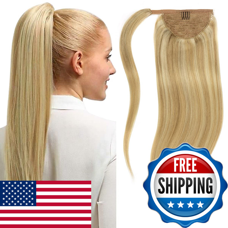 Lacer Hair Extensions Ponytail 100 Remy Human Hair Extensions Long Straight