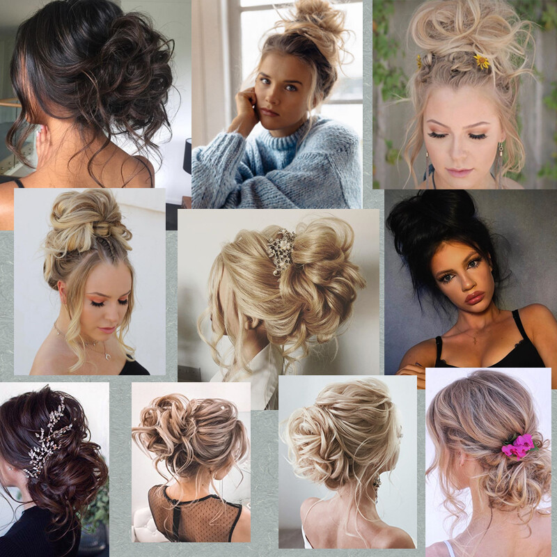 X-LARGE Messy Bun Hair Piece Scrunchie Updo Wrap Hair Extensions Thick as Human