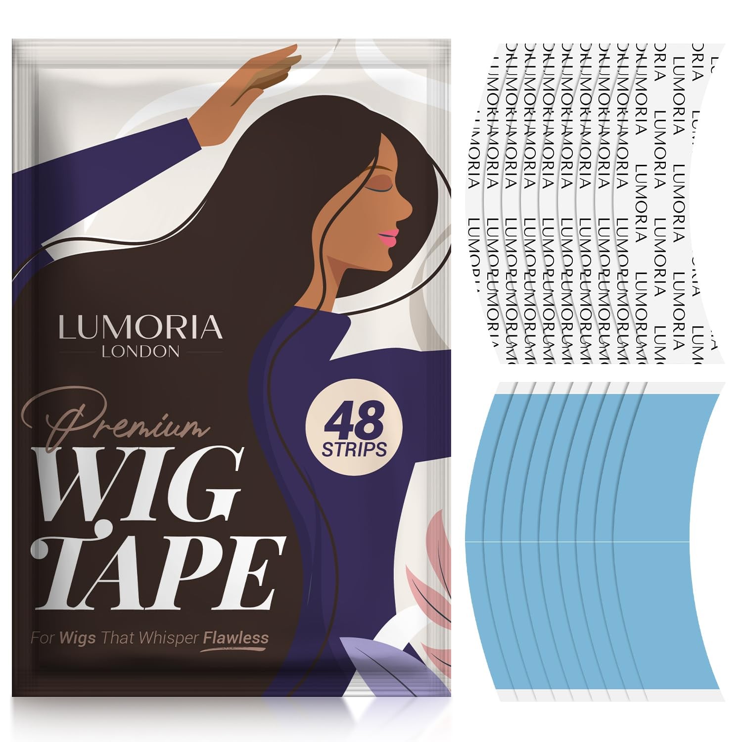 LUMORIA 48pcs Wig Tape Double Sided Ultra Hold – Lace Front 48 Pack, Clear