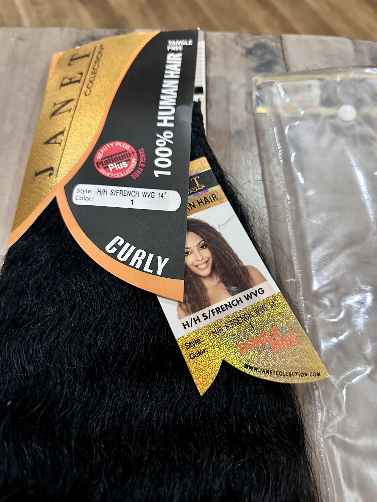 Janet Collection 100% Human Hair H/H S/FRENCH WVG 14” Color 1 NWT