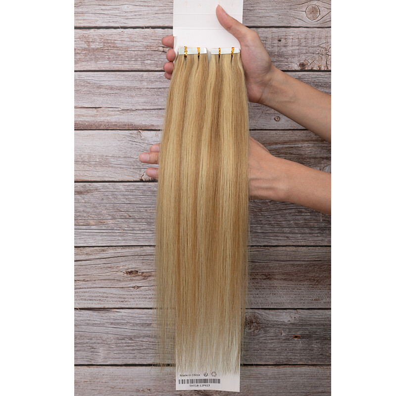 Seamless Stick Glue Tape in Skin Weft 100% Human Remy Hair Extensions Hair Piece