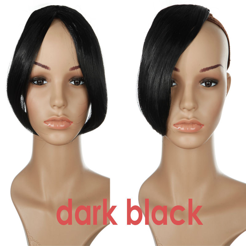 100% Real Clip In Synthetic Straight Side Bangs Fringe Hair Extensions Soft Hair